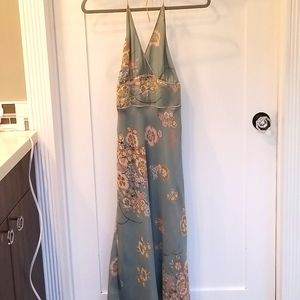 Floral Silk Midi Dress